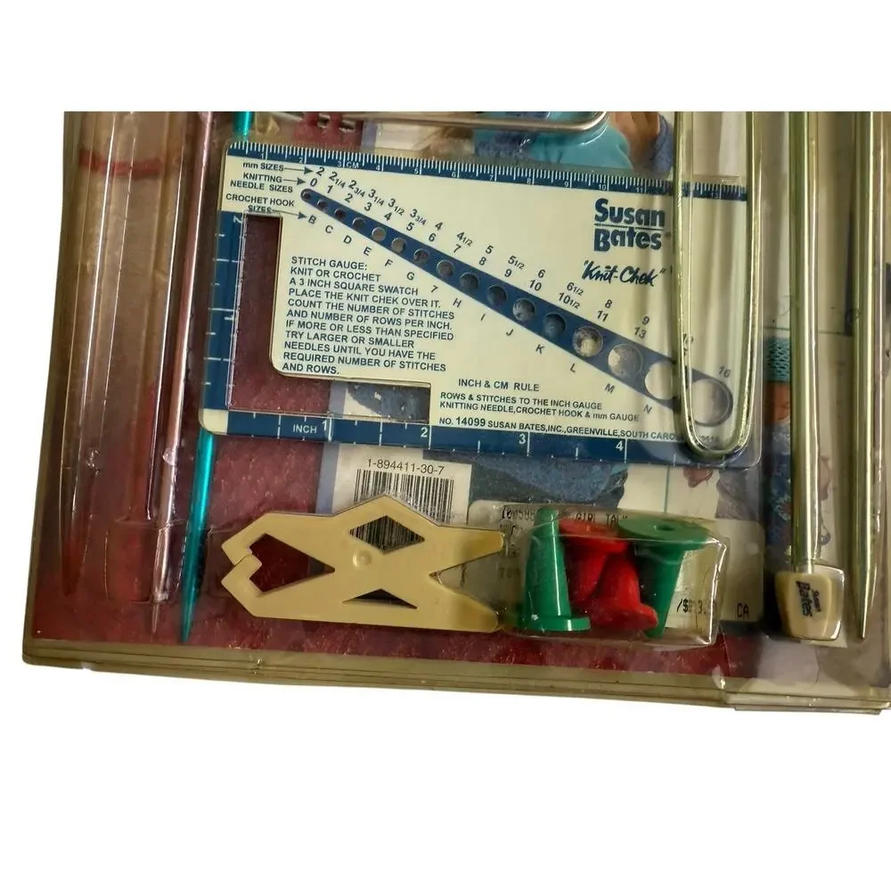 Vintage Susan Bates My Knitting Teacher Kit Open *Missing Pieces*